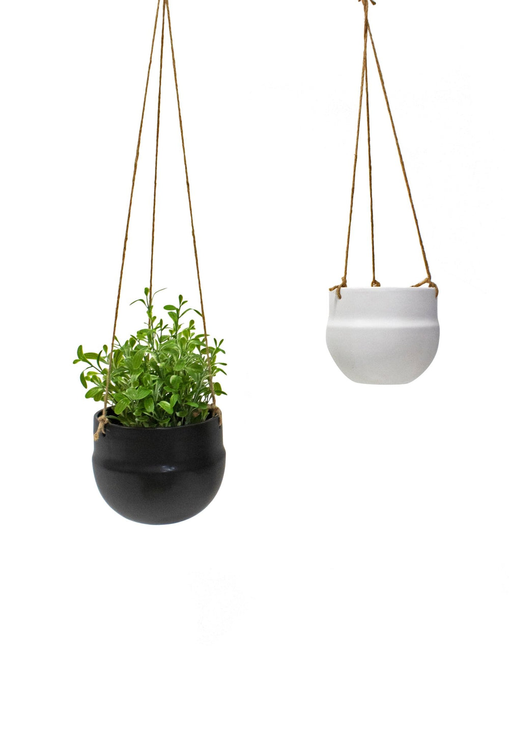 Porcelain Hanging Pot White - Destination Interiors