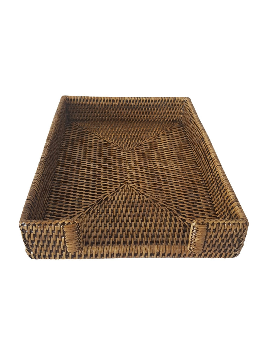 Rattan A4 Paper Tray - Destination Interiors