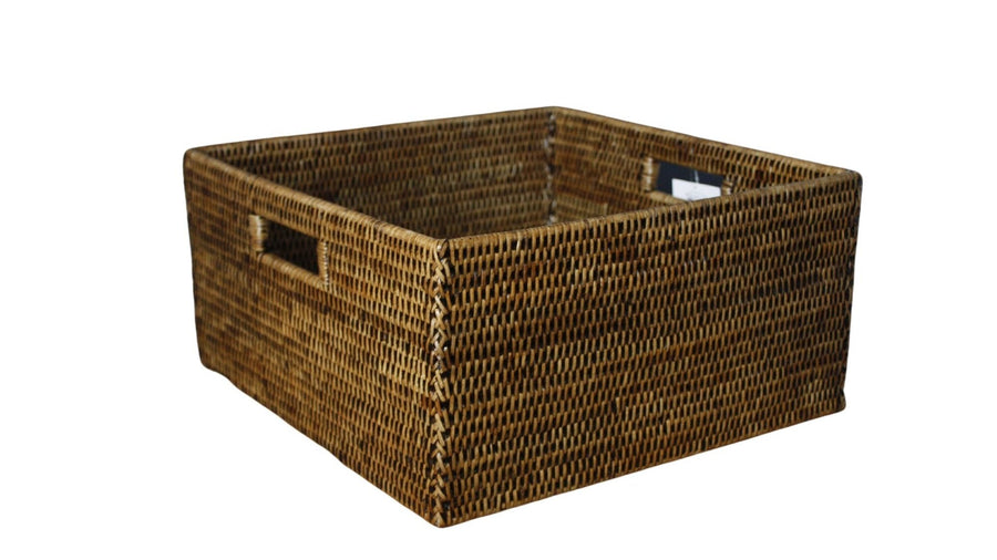 Rattan Basket with handgrips - Destination Interiors