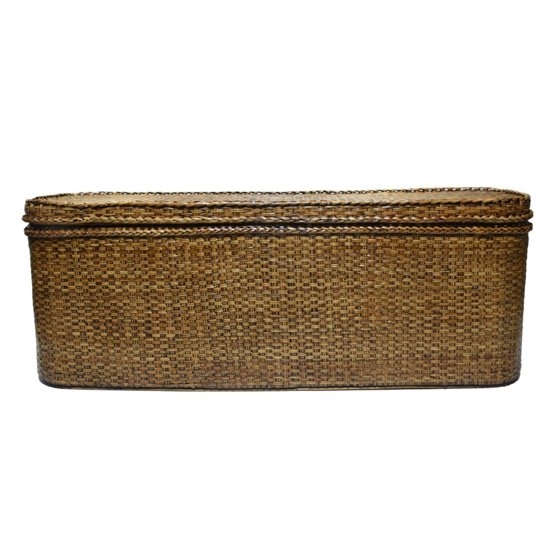 Rattan Bed End Brown - Destination Interiors