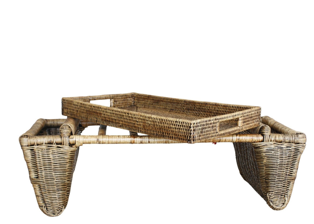 Rattan Breakfast Tray Table Large - Destination Interiors