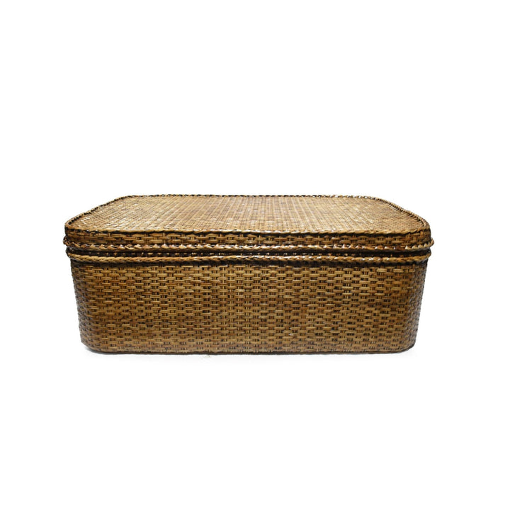 Rattan Coffee Table Chest Brown - Destination Interiors