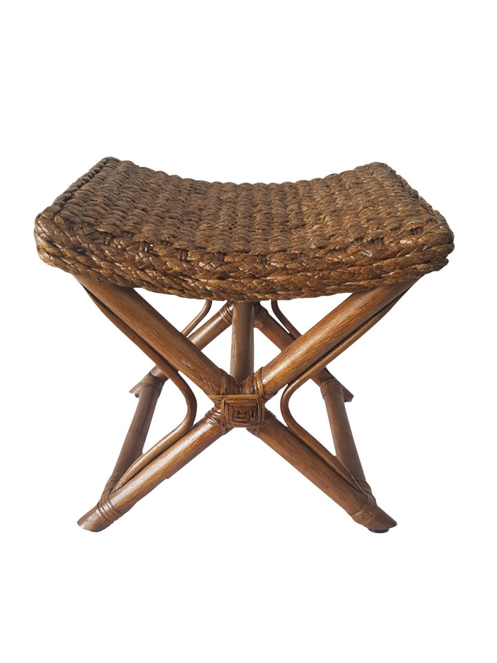 Rattan Colonial X Stool - Destination Interiors