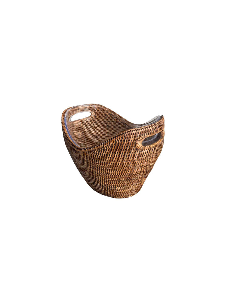 Rattan Drinks Holder with Plastic Insert - Destination Interiors