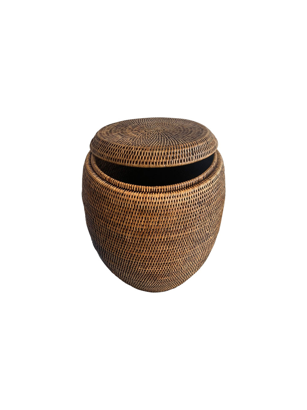 Rattan Drum Laundry Stool - Destination Interiors