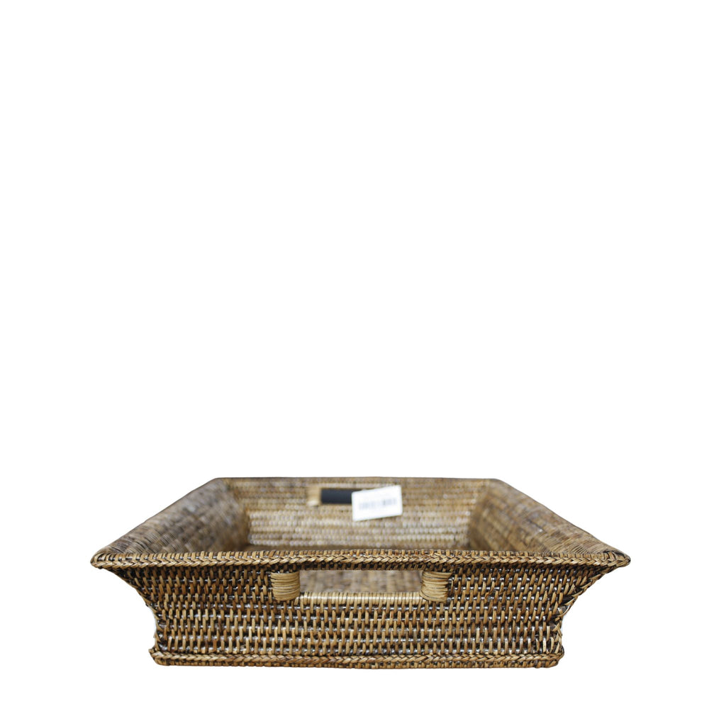Rattan In and Out Tray with Handgrips Winged Edges - Destination Interiors
