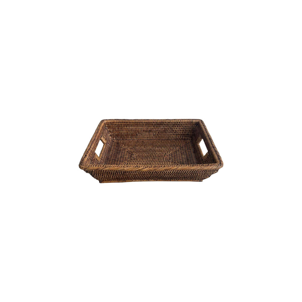 Rattan In Out Tray with Handgrips - Destination Interiors