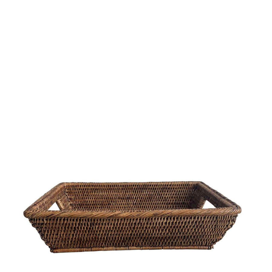 Rattan In Out Tray with Handgrips - Destination Interiors