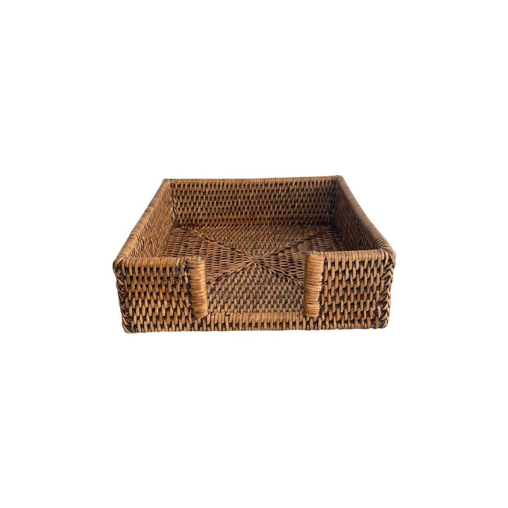 Rattan Napkin Holder Brown - Destination Interiors