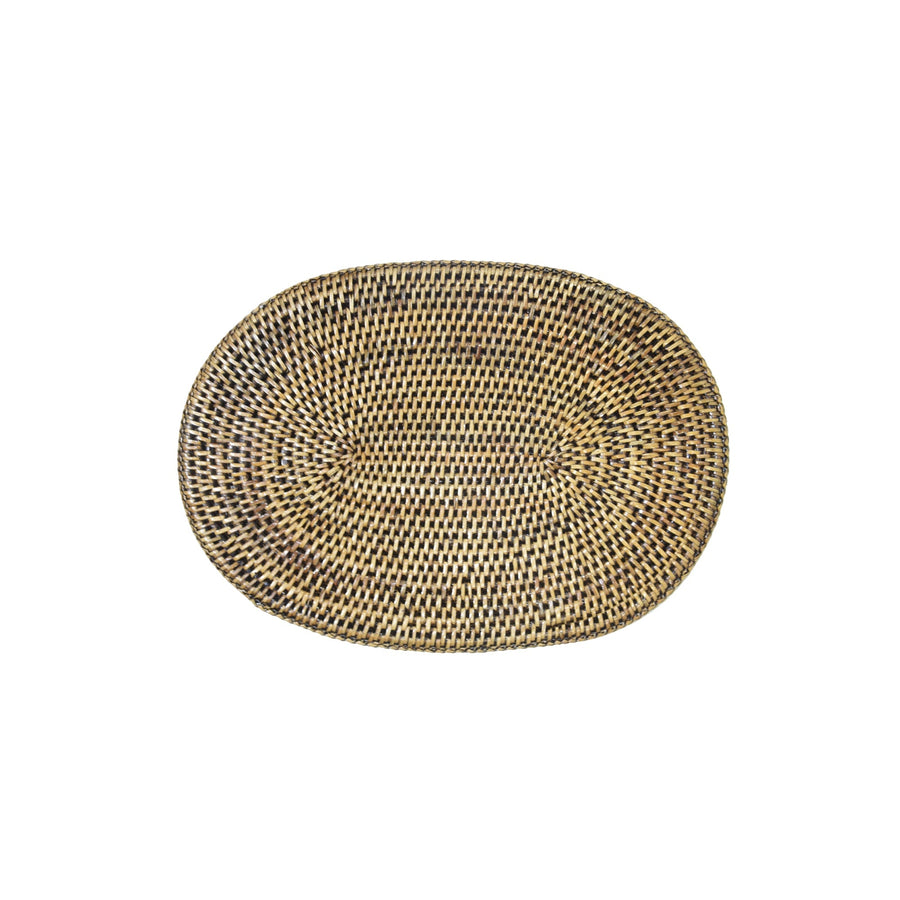 Rattan Oval Placemat Brown - Destination Interiors