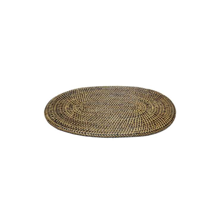 Rattan Oval Placemat Brown - Destination Interiors