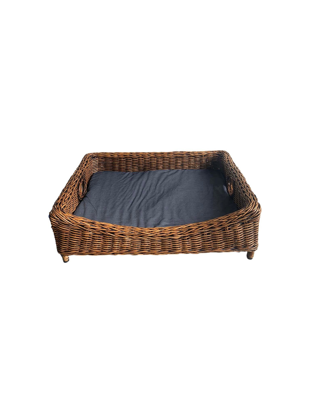 Rattan Pet Bed Medium with Cushion - Destination Interiors