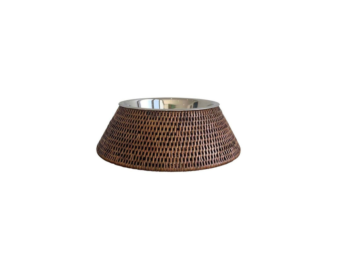 Rattan Pet Food/Water Bowl - Destination Interiors