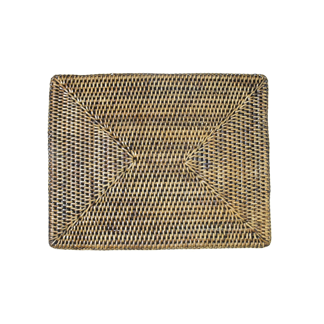 Rattan Rectangle Placemat Brown - Destination Interiors