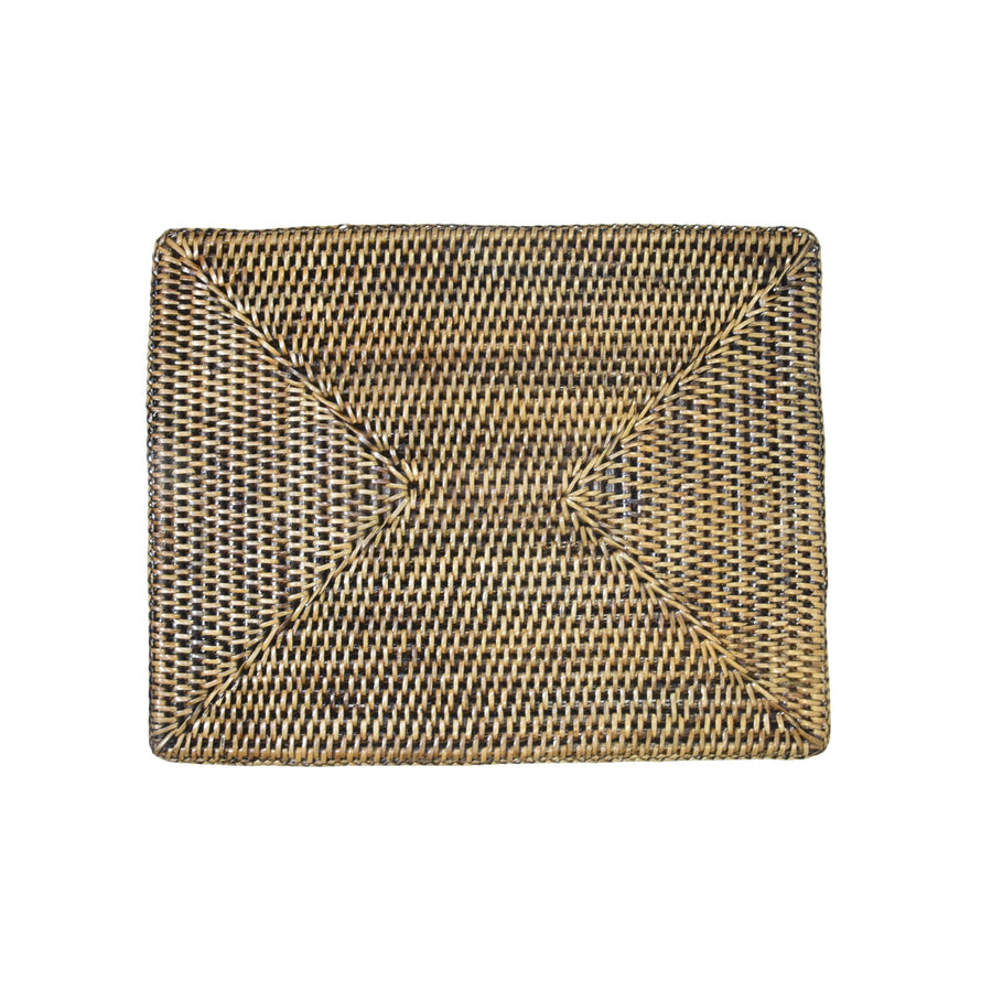 Rattan Rectangle Placemat Brown - Destination Interiors