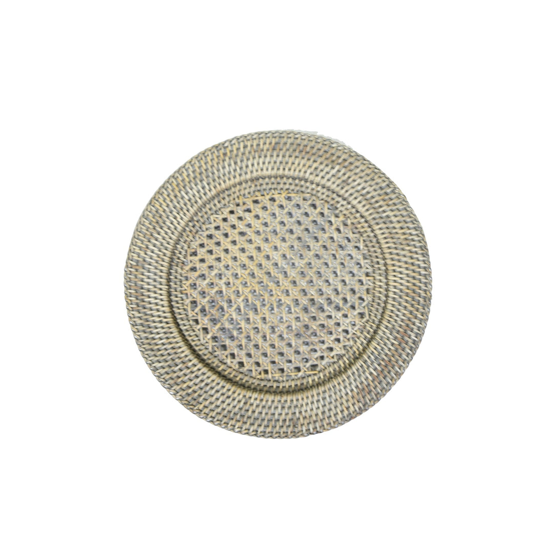 Rattan Round Charger Autumn Grey - Destination Interiors