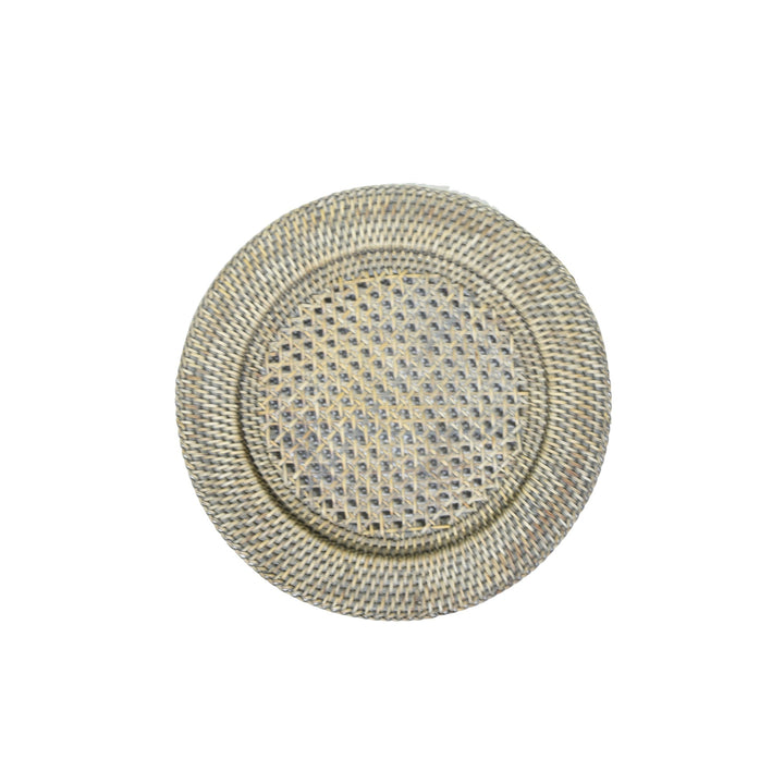 Rattan Round Charger Autumn Grey - Destination Interiors
