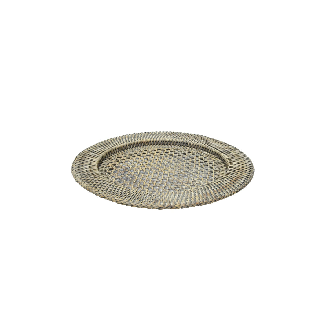Rattan Round Charger Autumn Grey - Destination Interiors