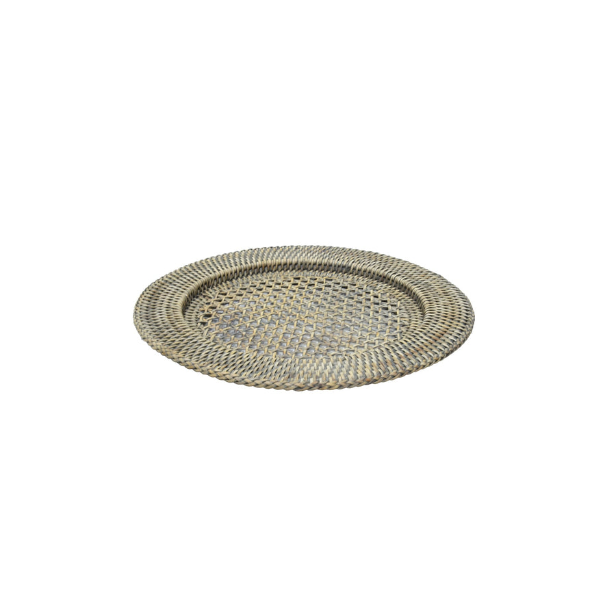 Rattan Round Charger Autumn Grey - Destination Interiors