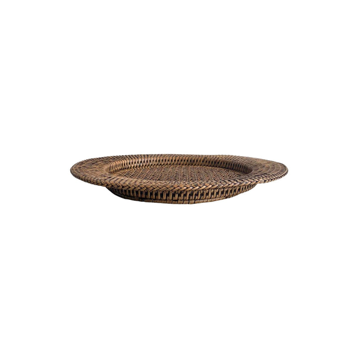 Rattan Round Charger Brown - Destination Interiors