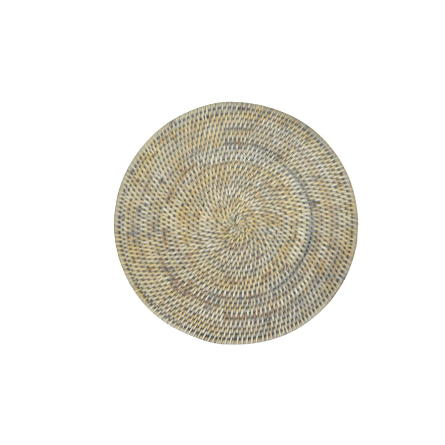 Rattan Round Placemat Autumn Grey - Destination Interiors