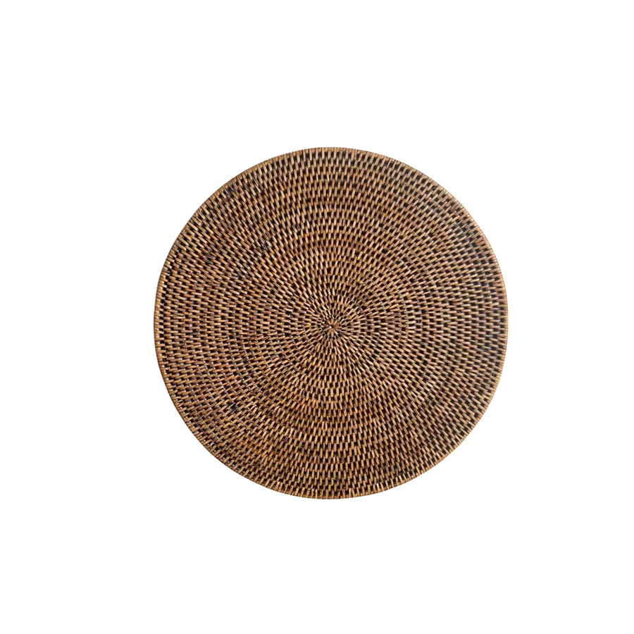 Rattan Round Placemat Brown - Destination Interiors