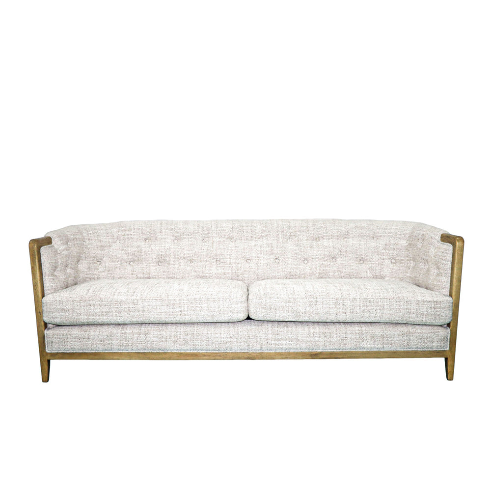 Regal 3 Seater Sofa - Taupe Weave with History Oak Frame - Destination Interiors