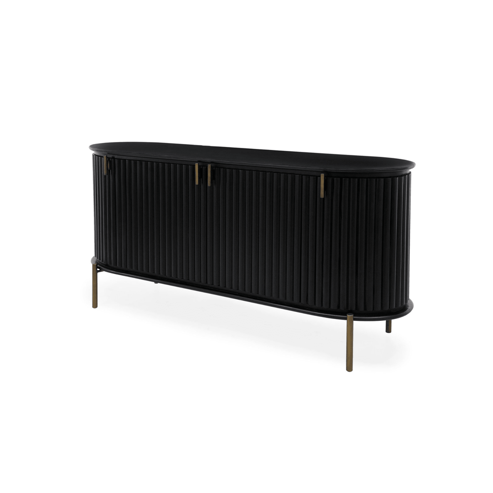 Regency Buffet Curved Black - Destination Interiors