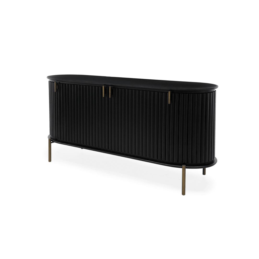 Regency Buffet Curved Black - Destination Interiors