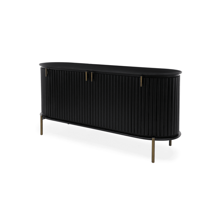 Regency Buffet Curved Black - Destination Interiors