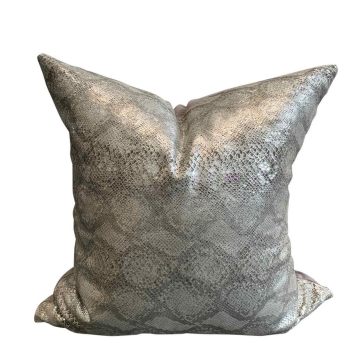 Reptile Skin Foil Print Cushion - Destination Interiors