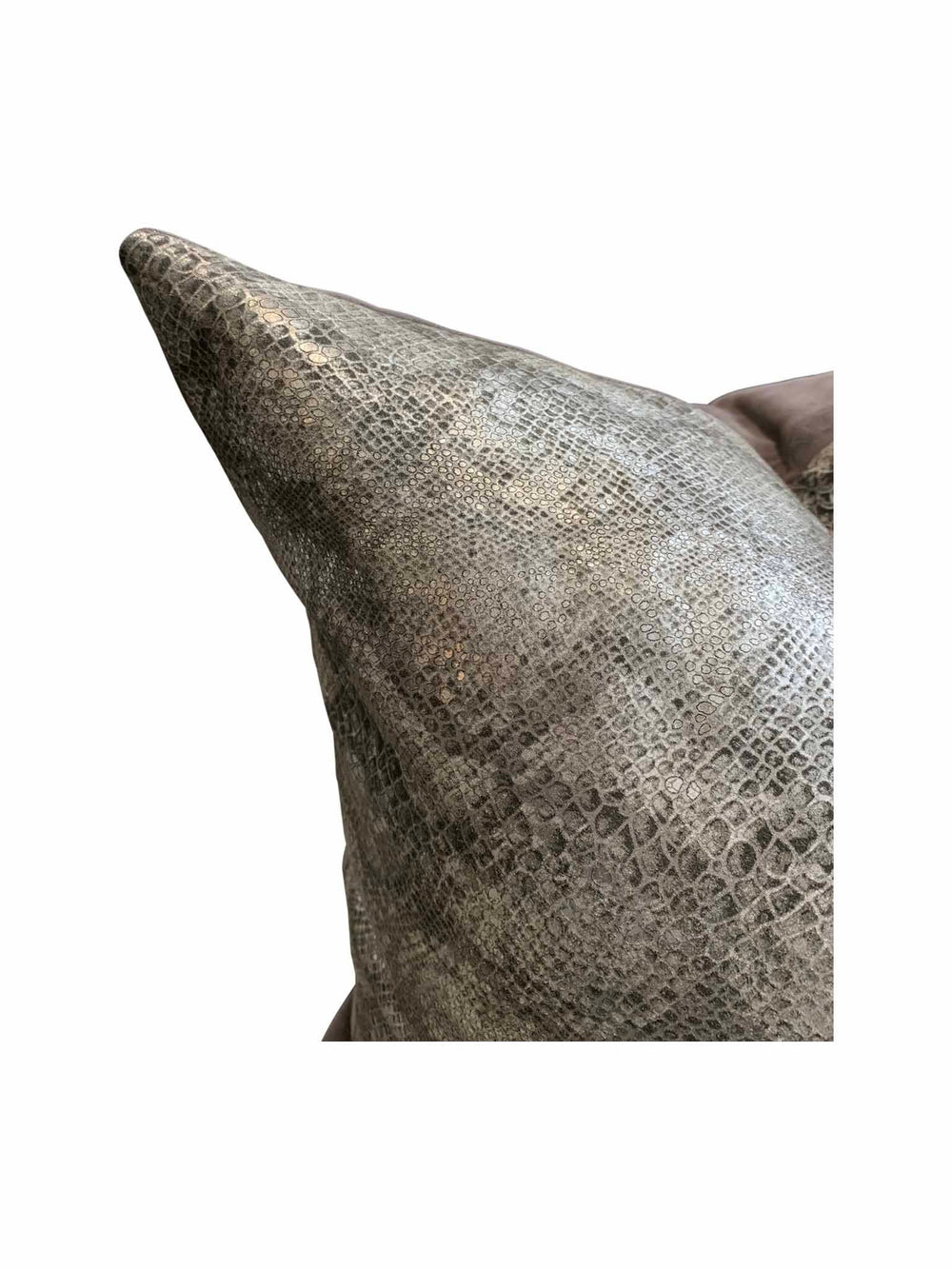 Reptile Skin Foil Print Cushion - Destination Interiors