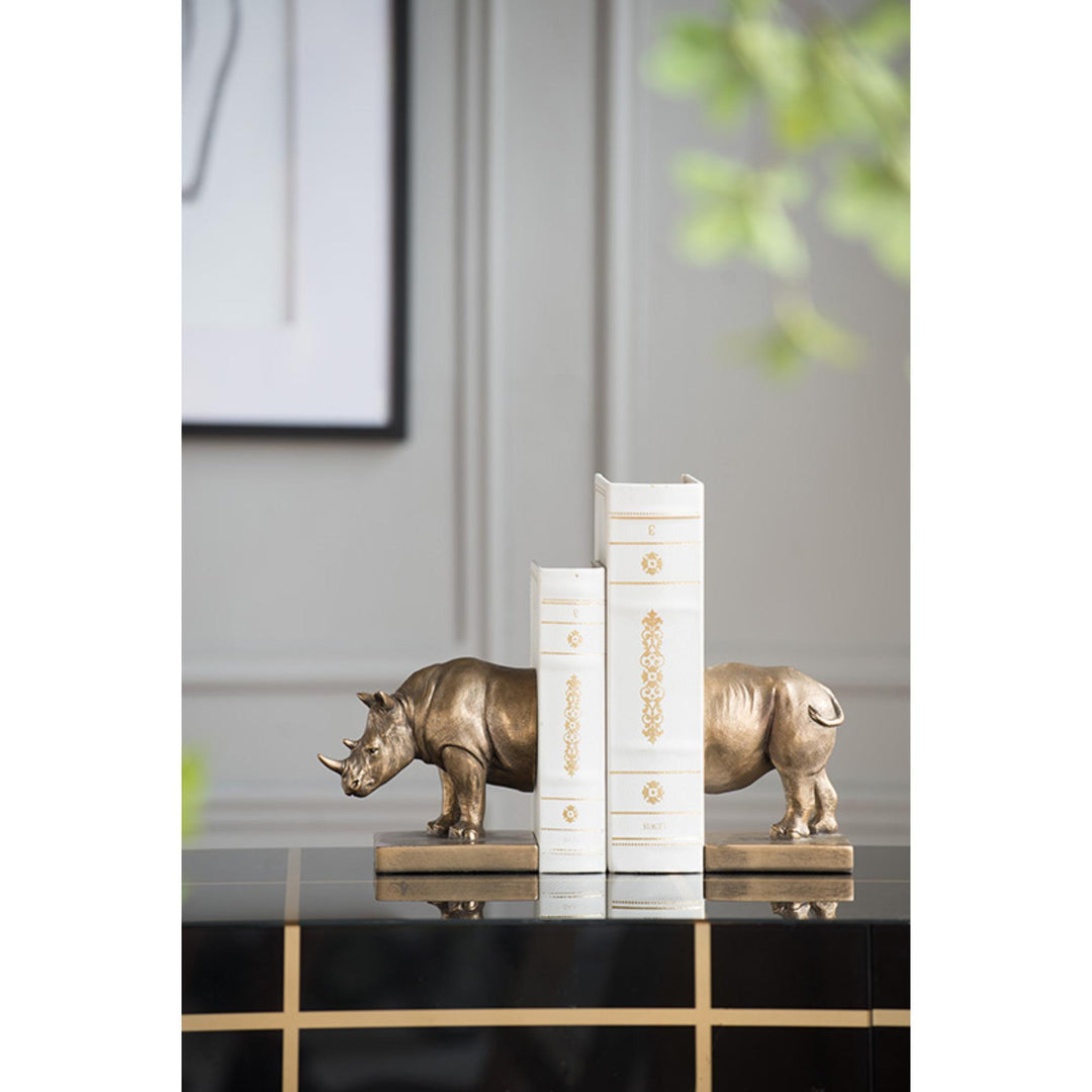 Rhino Book Ends - Destination Interiors