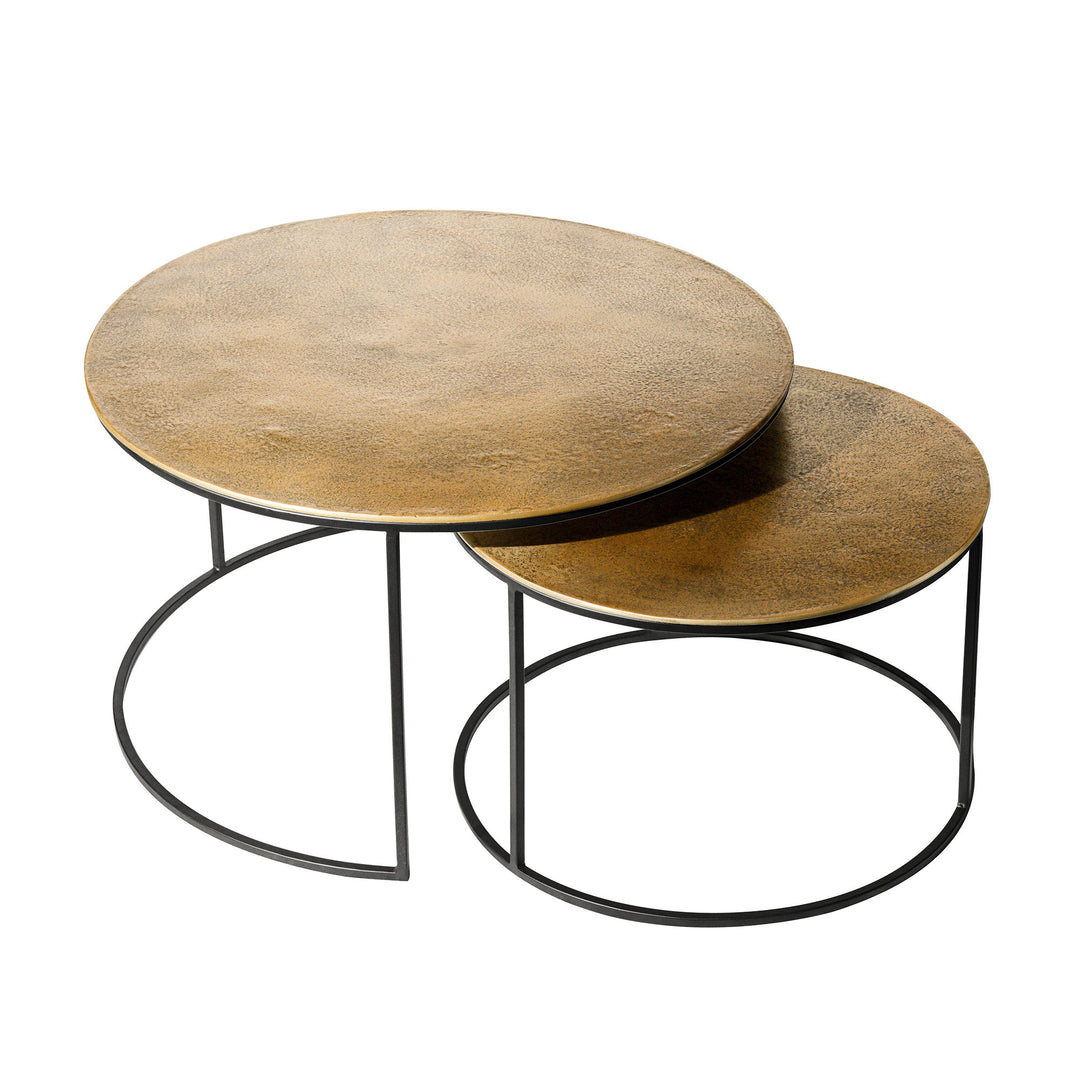 RIO ALUMINIUM AND IRON COFFEE TABLE SET/2 - Destination Interiors