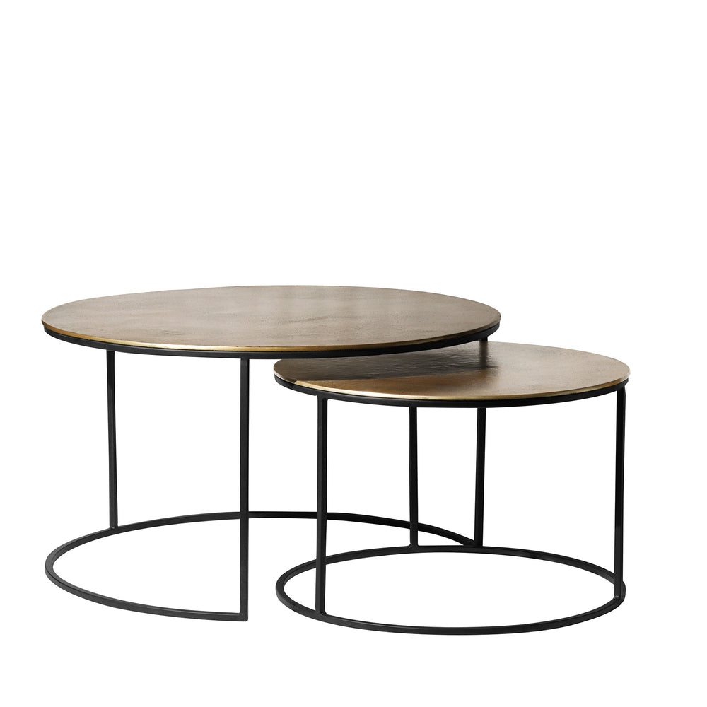 RIO ALUMINIUM AND IRON COFFEE TABLE SET/2 - Destination Interiors