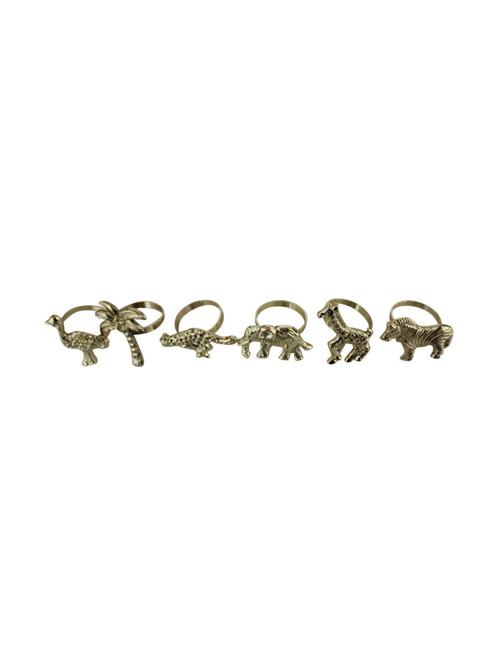 Safari Napkin Rings set/6 - Destination Interiors