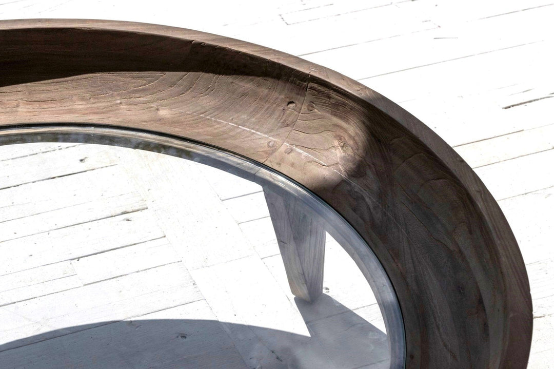 Santos Coffee Table Round Recycled Elm Natural - Destination Interiors