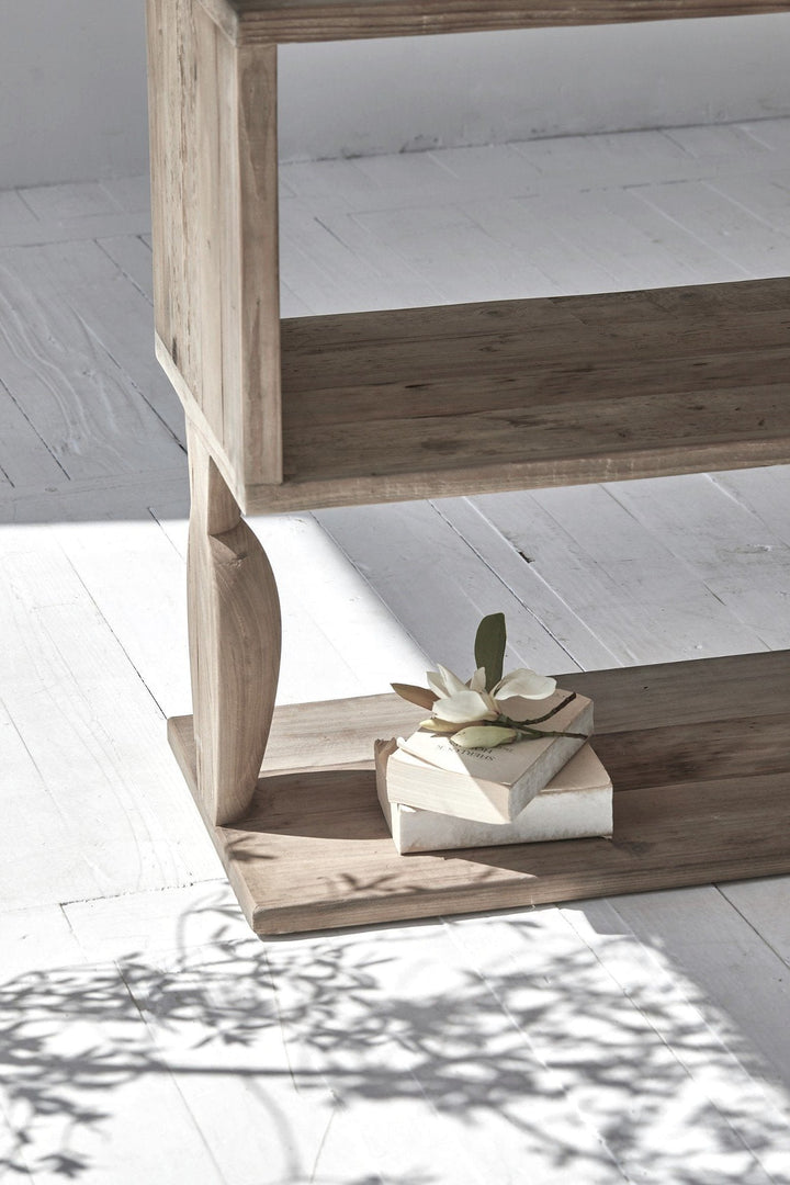 Santos Shelving unit Recycled Timber - Greywash - Destination Interiors