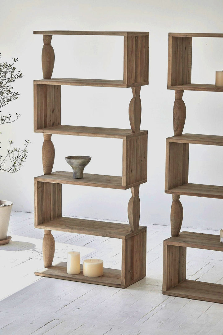 Santos Shelving unit Recycled Timber - Natural - Destination Interiors