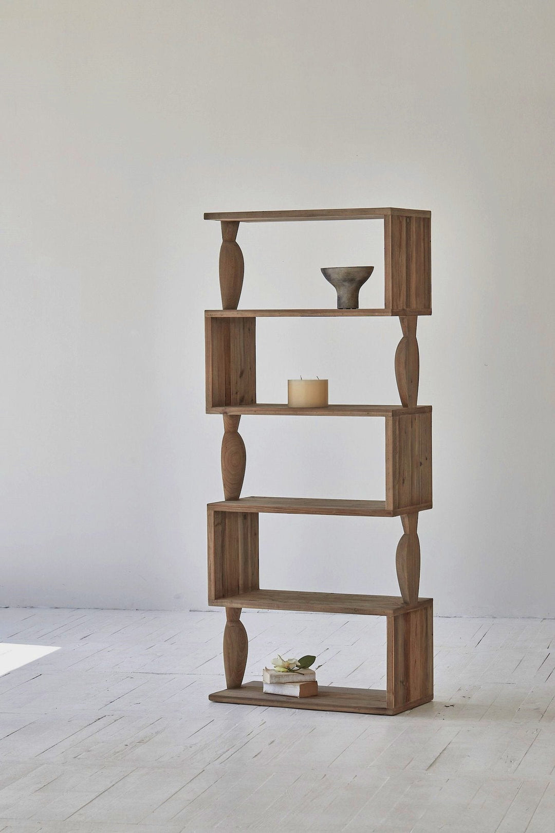 Santos Shelving unit Recycled Timber - Natural - Destination Interiors