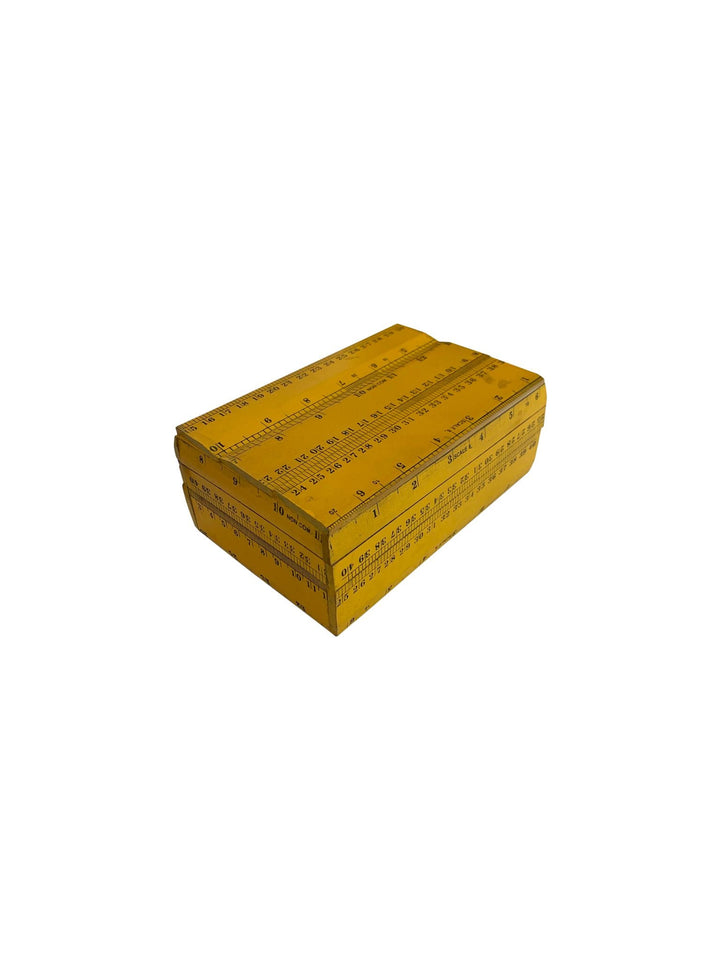 Scale Ruler Decorative Box Yellow - Destination Interiors