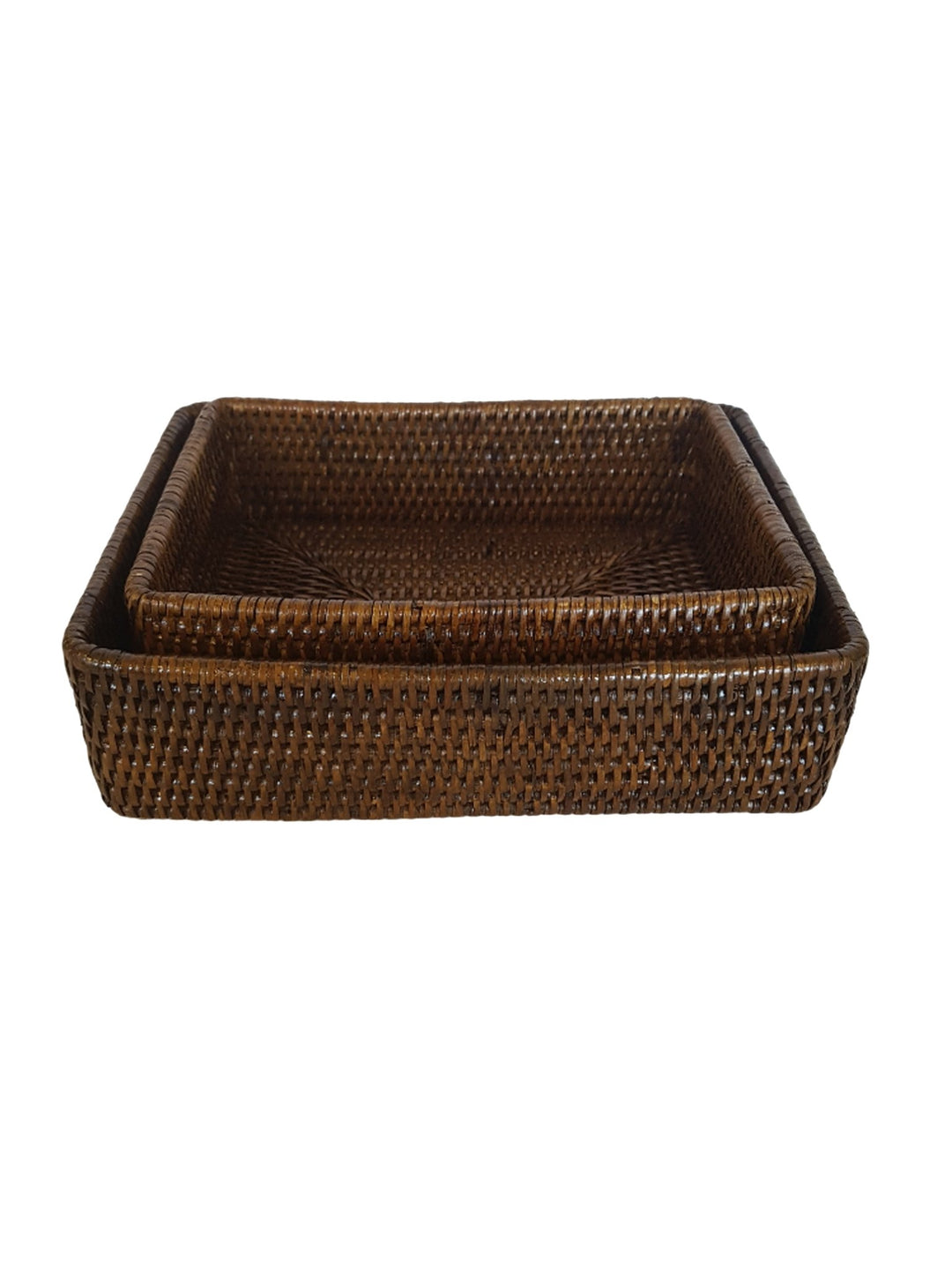 Set/2 Nesting Rattan Storage Baskets - Destination Interiors