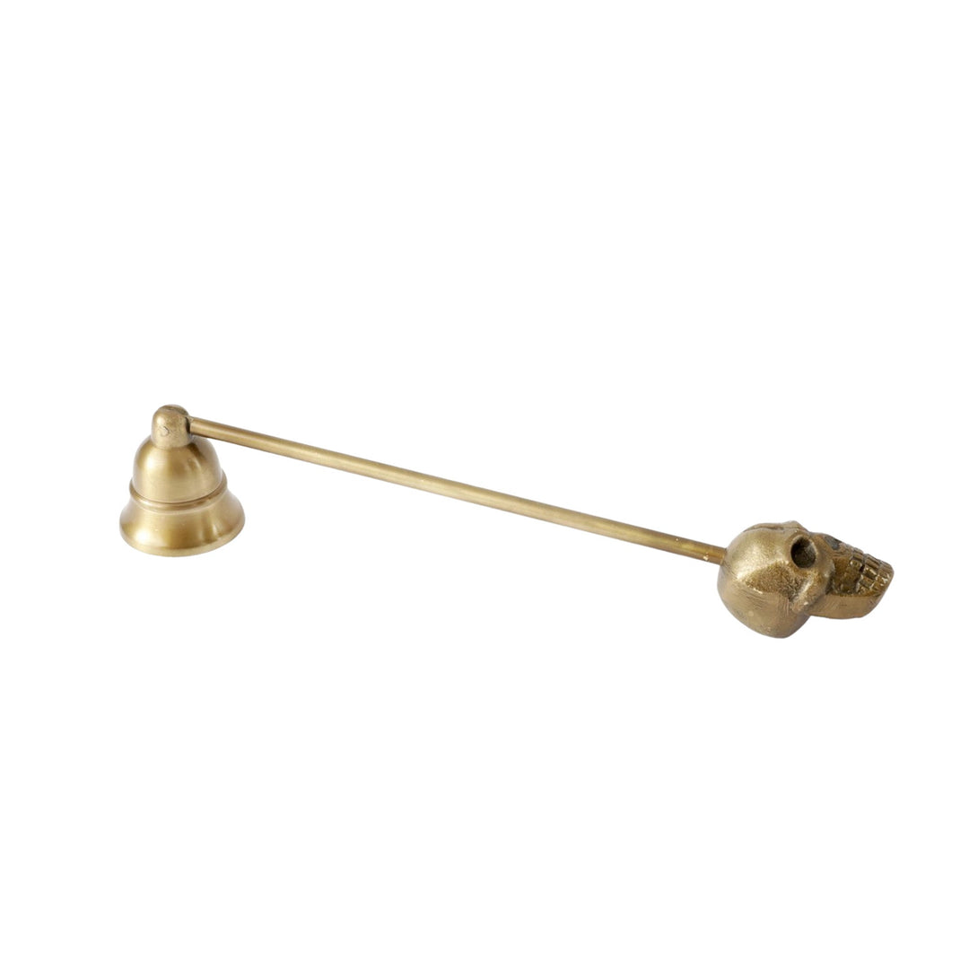 SKULL CANDLE SNUFFER BRASS - Destination Interiors