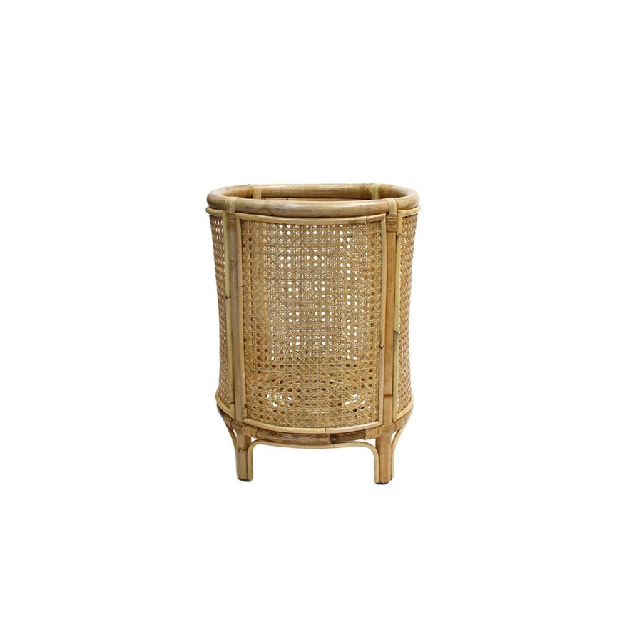 Soka Rattan Webbing Planter - Destination Interiors