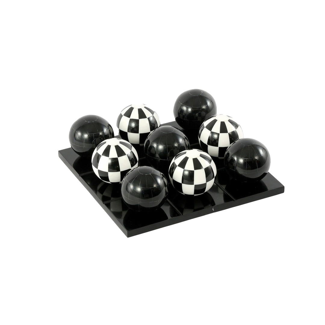 TIC TAC TOE SET BLACK & WHITE - Destination Interiors