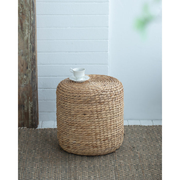 TISSAGE WATER HYACINTH POUFFE - PRE ORDER FOR LATE JULY DELIVERY - Destination Interiors