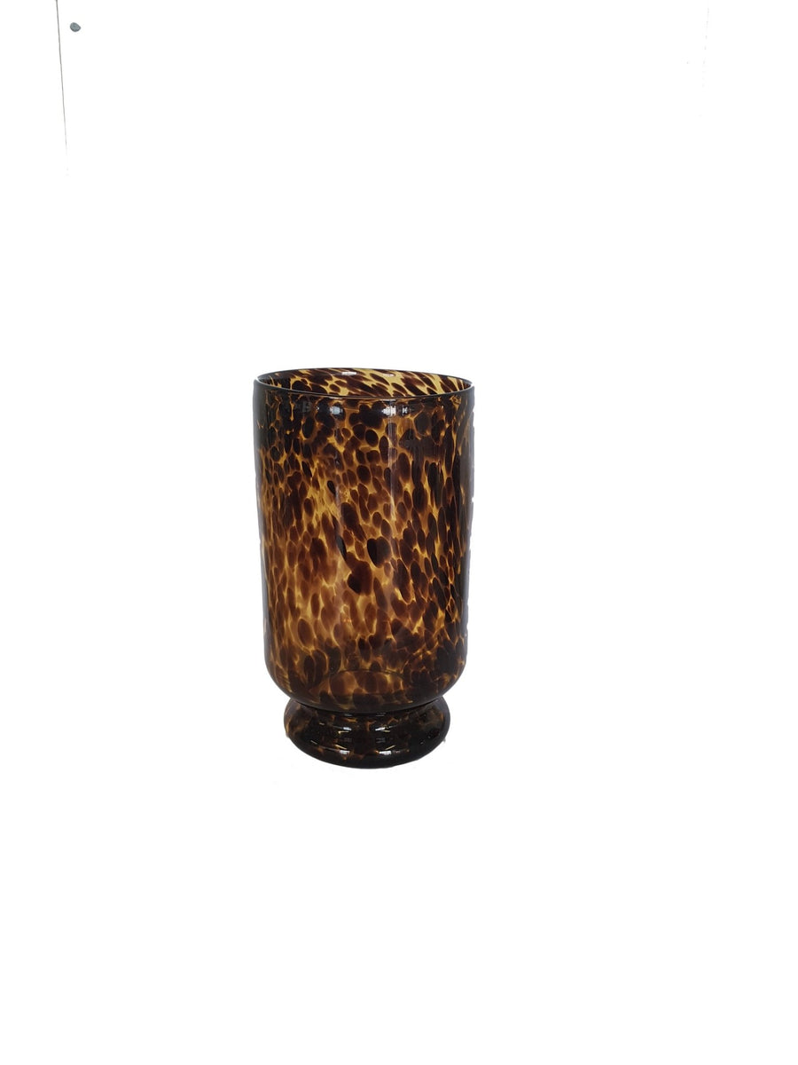 Tortoiseshell Hurricane Vase Large - Destination Interiors