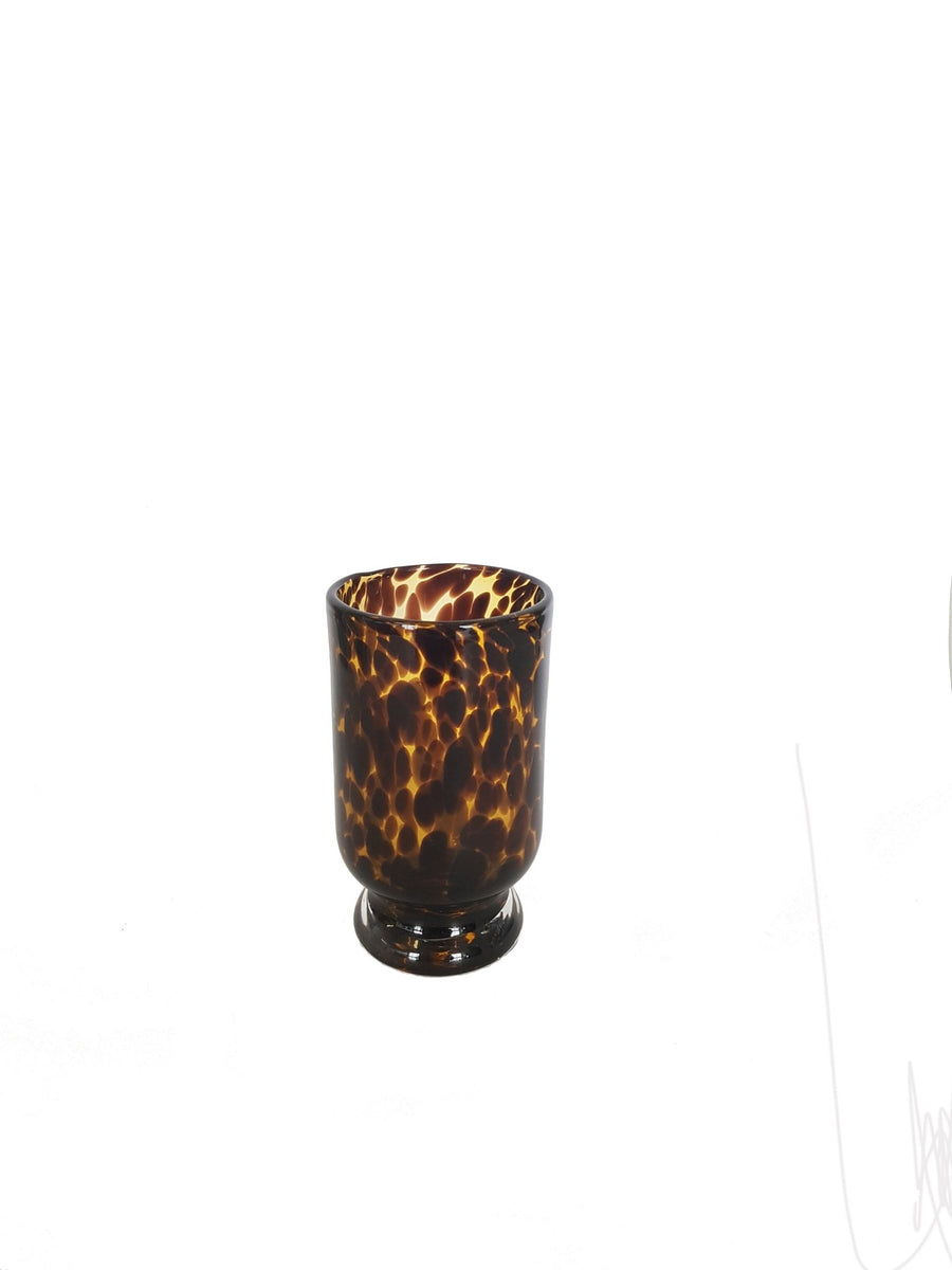 Tortoiseshell Hurricane Vase - Small - Destination Interiors