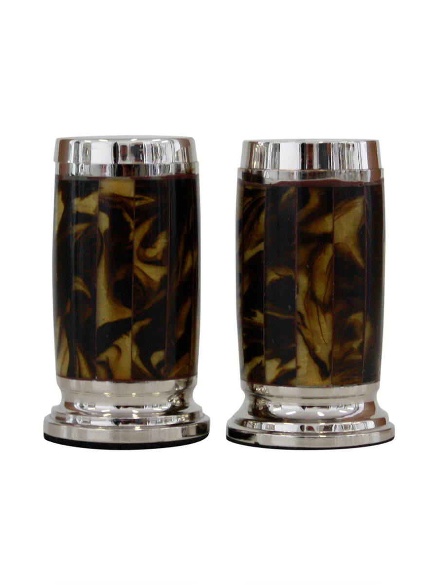 Tortoiseshell Salt & Pepper Shakers set/2 - Destination Interiors