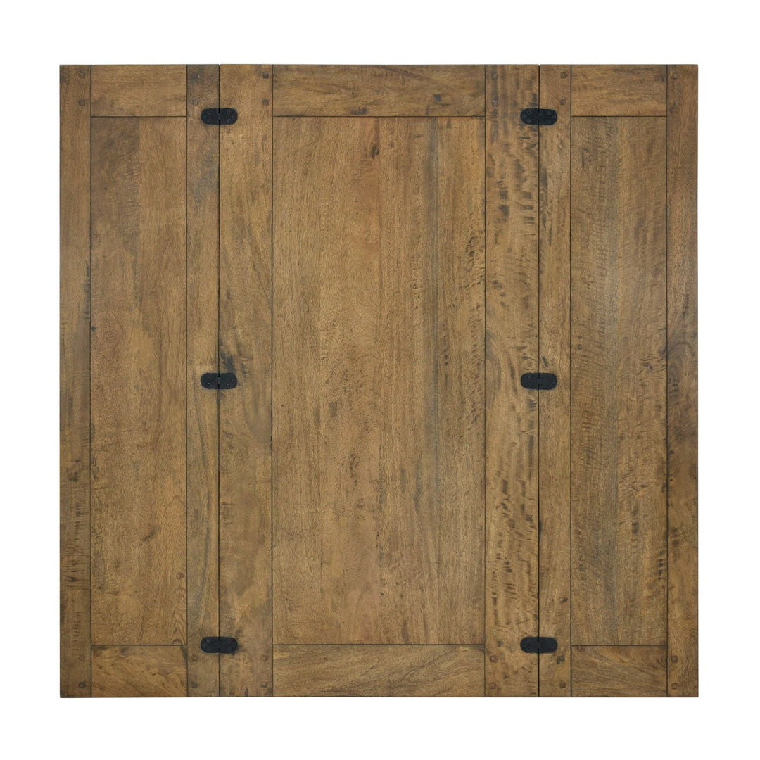 Toulouse Fold Up Square Table Smokehouse Rustic Light - Destination Interiors
